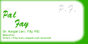 pal fay business card